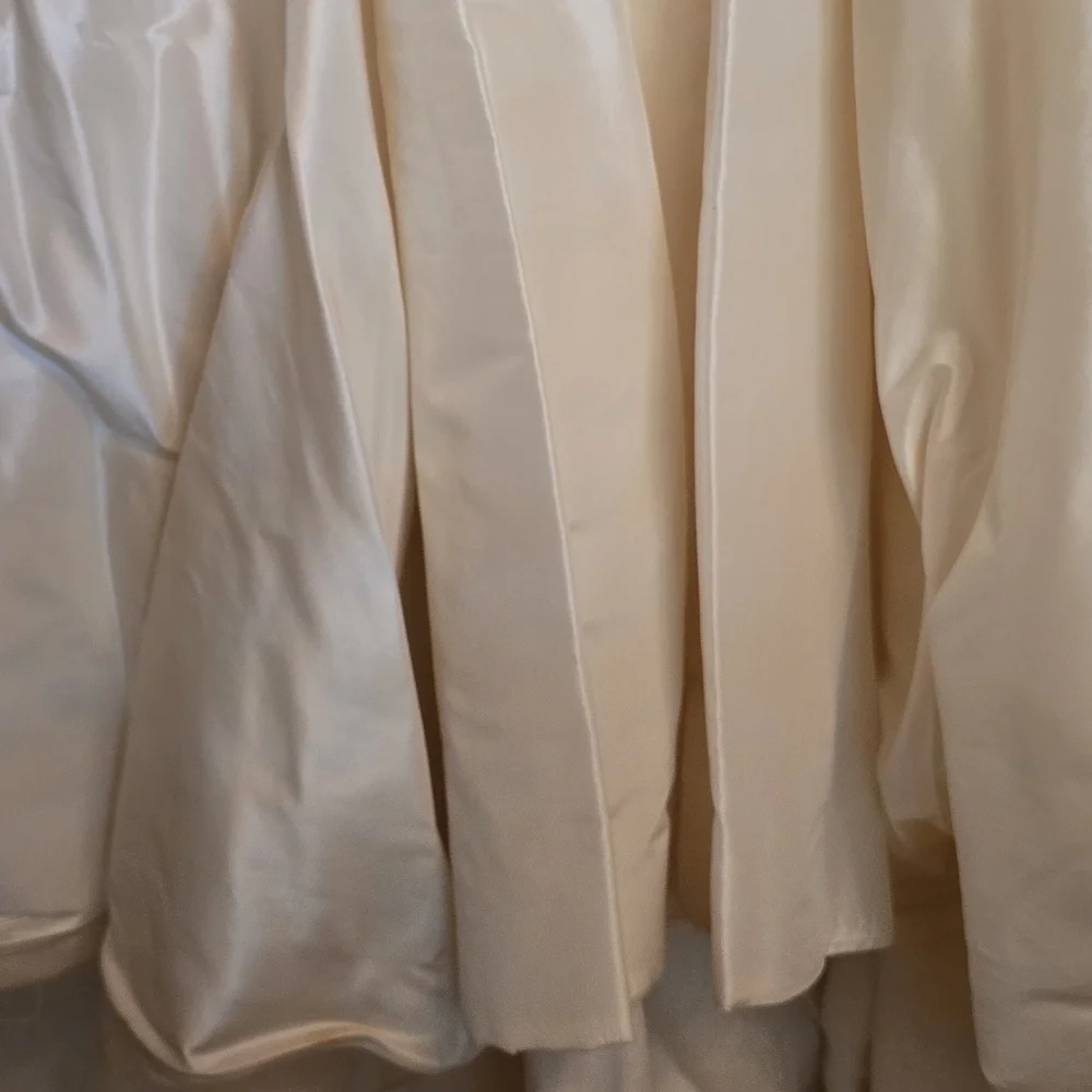 Priscilla of Boston Wedding Gown 50s Raw Silk, Pearl & Sequin Embellished, Small